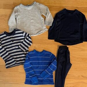 Kids Thermal Base Layer Warm Winter Ski Bundle, 5 pcs, size: 2T